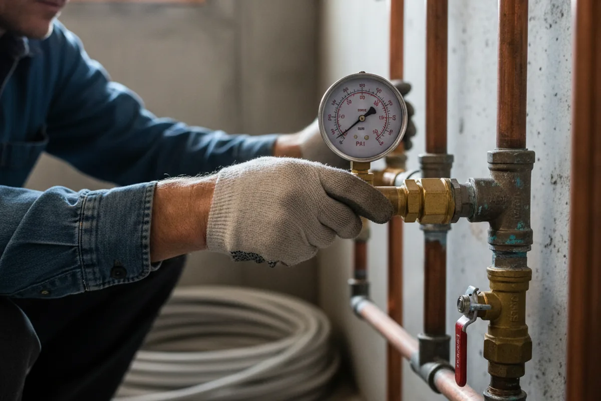 Pressure testing a repaired line during Water Line Repair in Sun City West